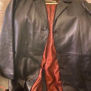 Vintage Genuine Leather Walking Coat